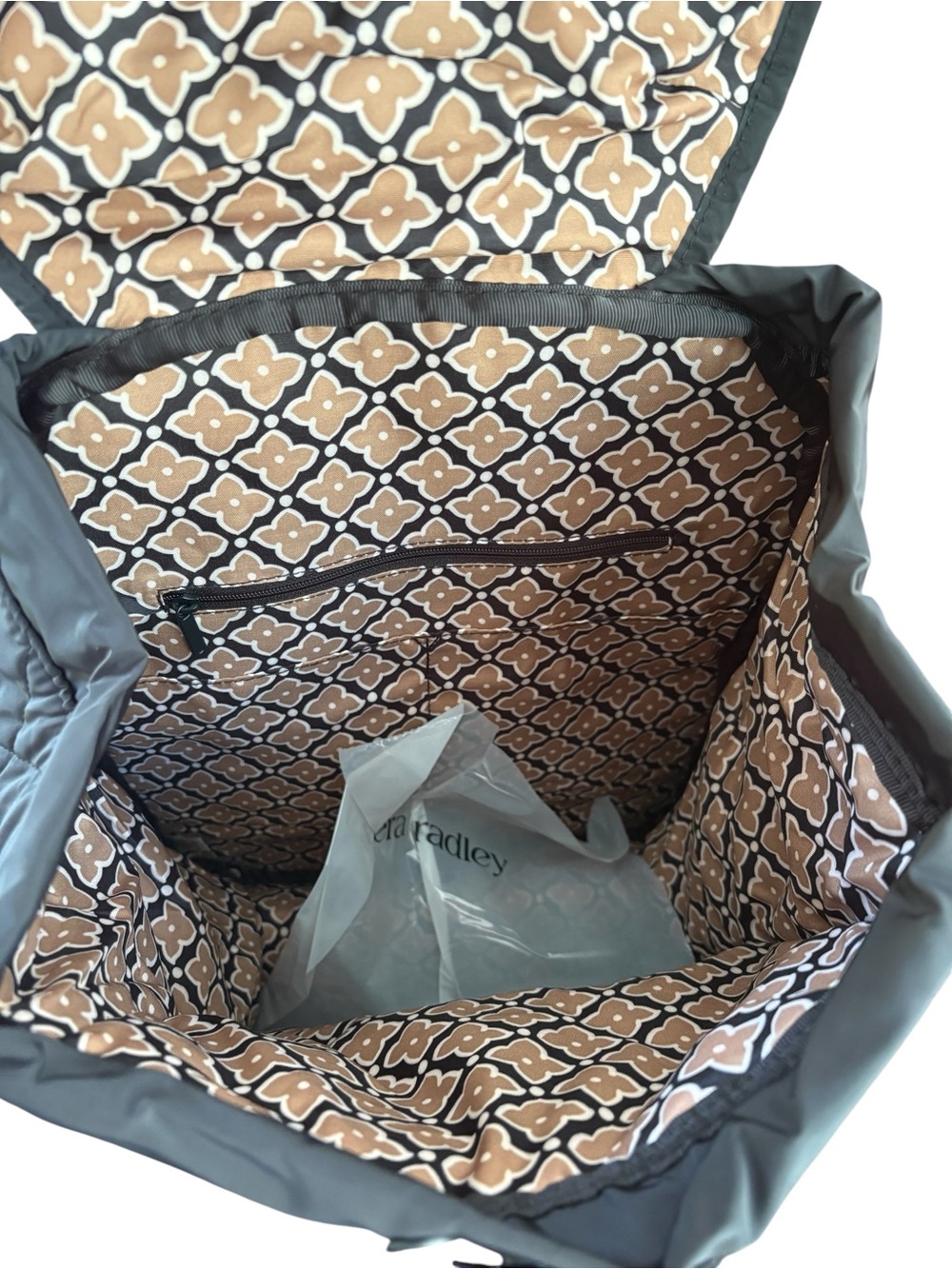 🌸Vera Bradley Essential Rucksack Backpack Black - Picture 4 of 12